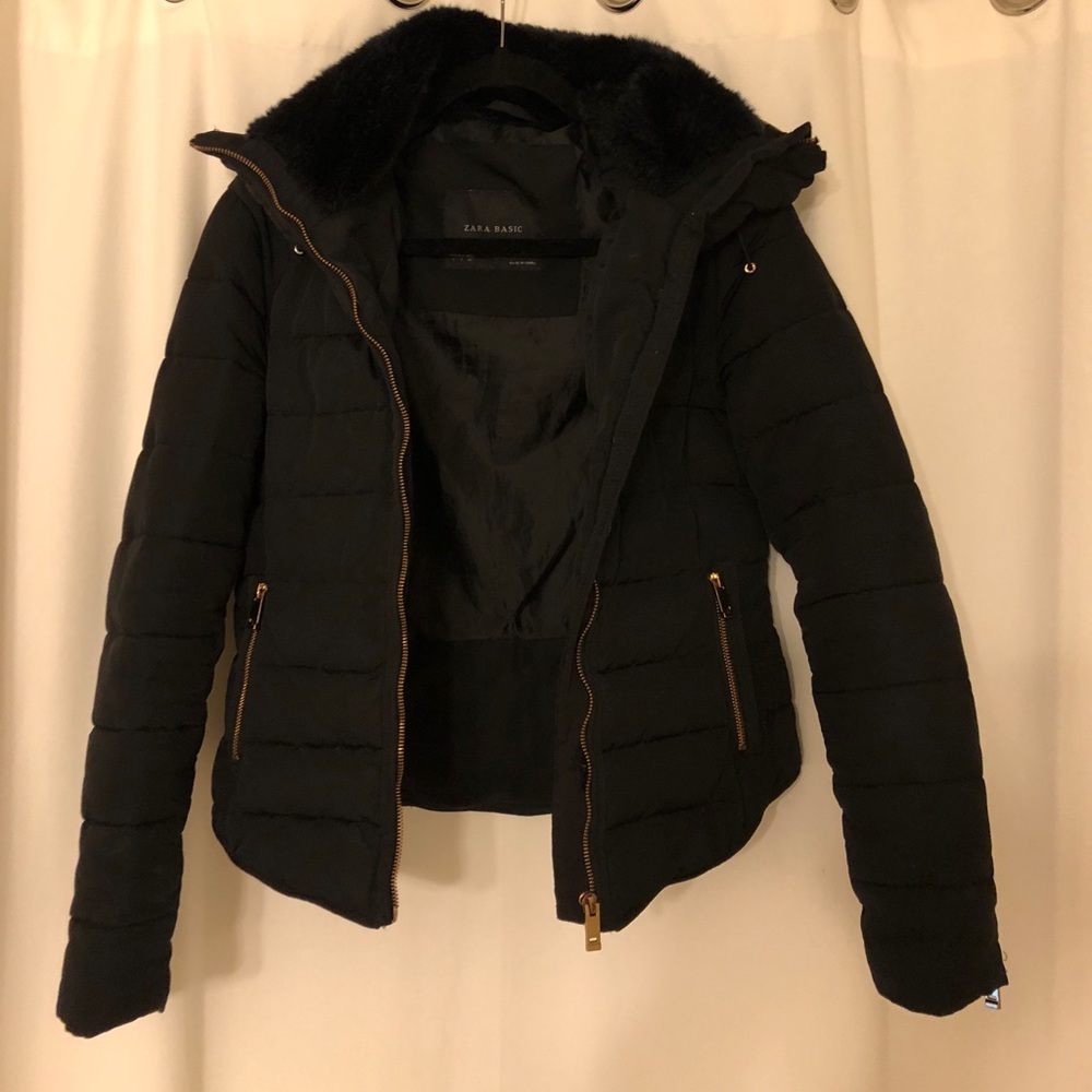 Zara basic puffer jacket